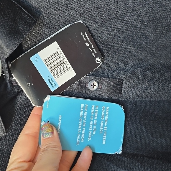 NIKE GOLF Ladies Dri-FIT Pebble Texture Sport Shirt NEW NWT BLACK MFeatures High - Picture 7 of 10